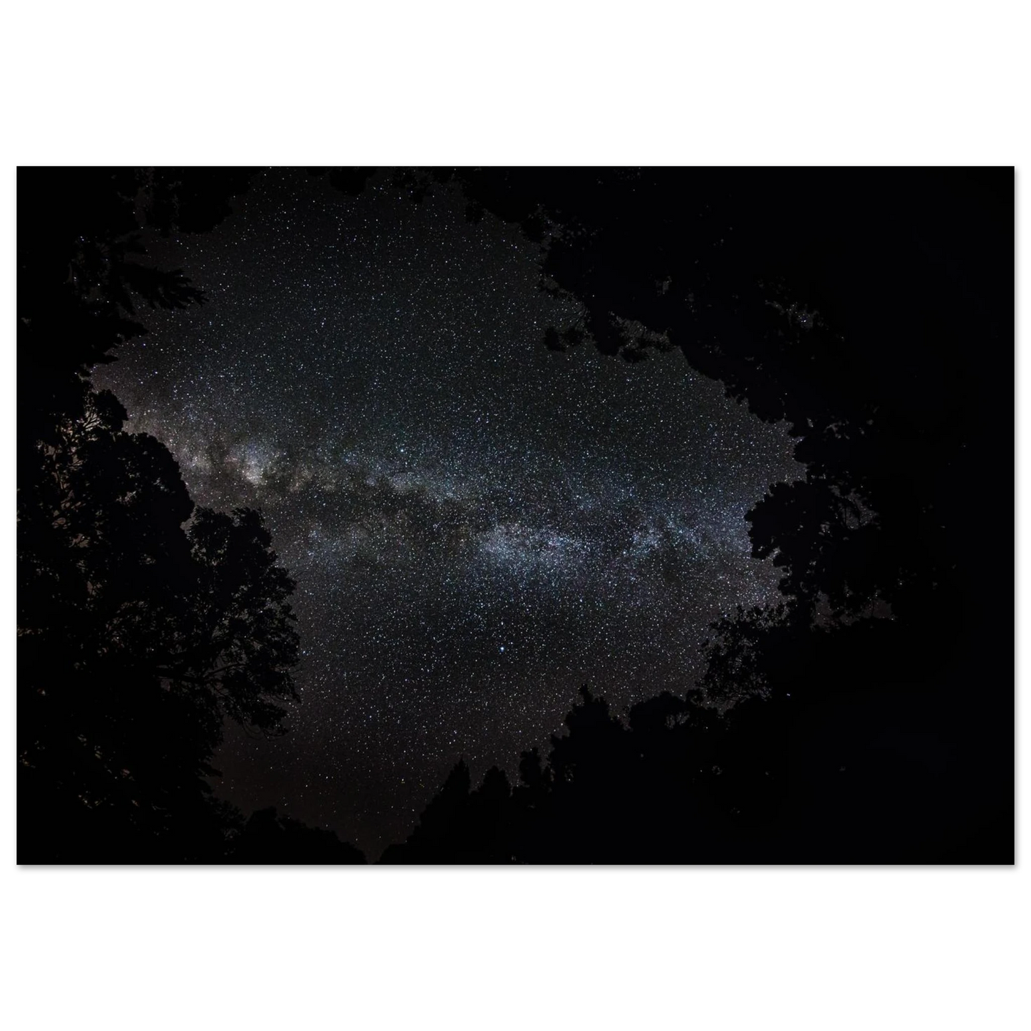 Heart of the Milky Way print — minimalist bedroom mockup, Milky Way galactic core Maricao PR.