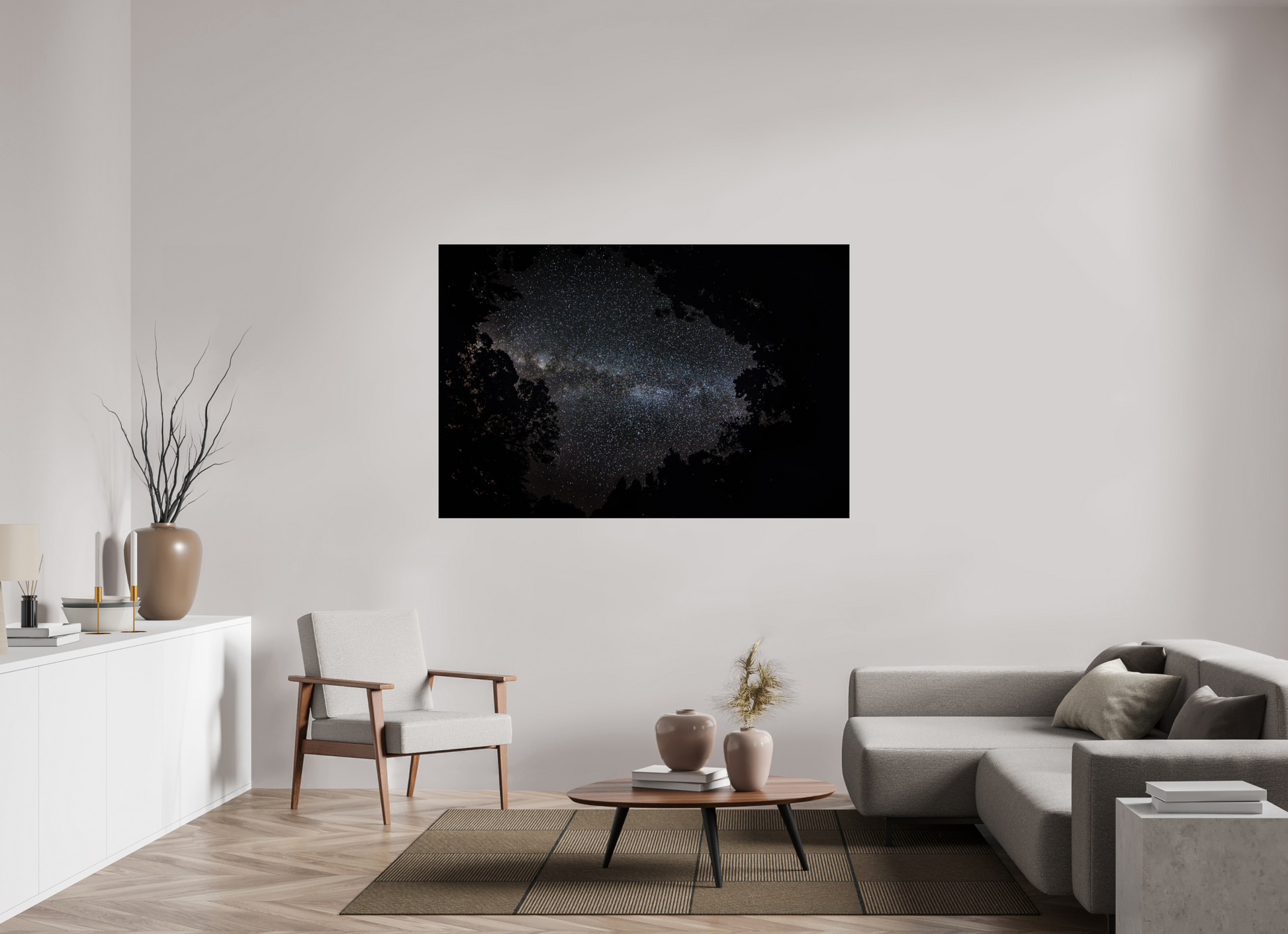 66 x 44″, Acrylic with Thin Silver Aluminum Frame Heart of the Milky Way