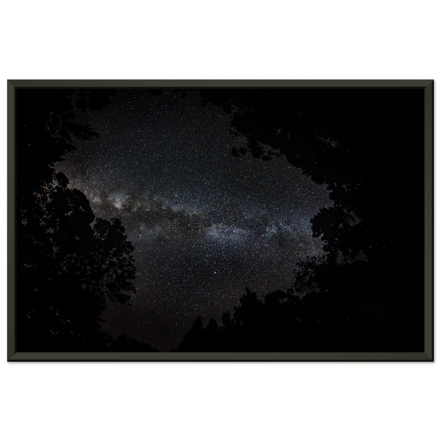 Heart of the Milky Way print — Acrylic Print mockup, gallery glow, astrophotography Maricao Puerto Rico.