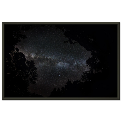 Heart of the Milky Way print — Acrylic Print mockup, gallery glow, astrophotography Maricao Puerto Rico.