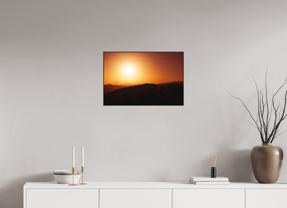 24 x 16″, Metal with Black Ultra Slim Frame Sunset at El Campo