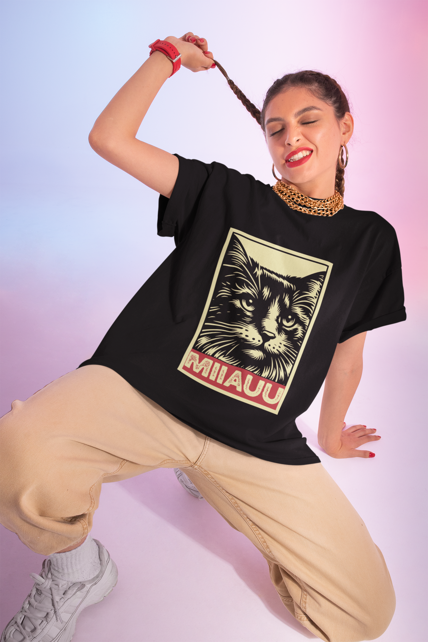 MIIAUUU – Camiseta pa' Gatos y Gatas Enchulaos 🐈‍⬛💘 