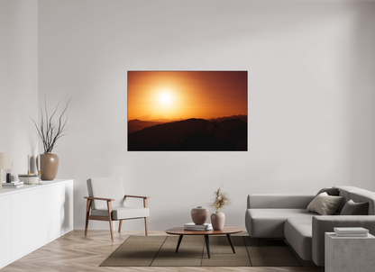 66 x 44″, Metal with Black Ultra Slim Frame Sunset at El Campo