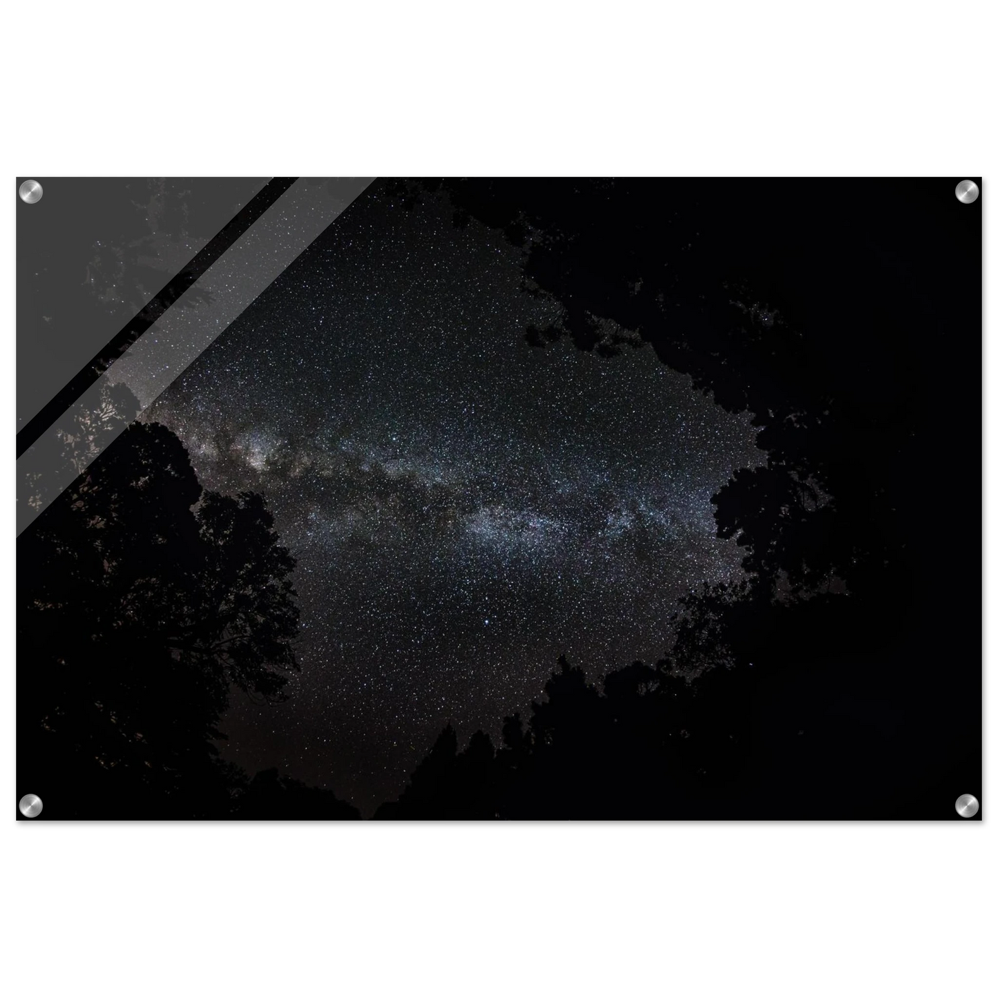Heart of the Milky Way print — Acrylic Print detail, high-gloss face mount, Milky Way Maricao Puerto Rico.