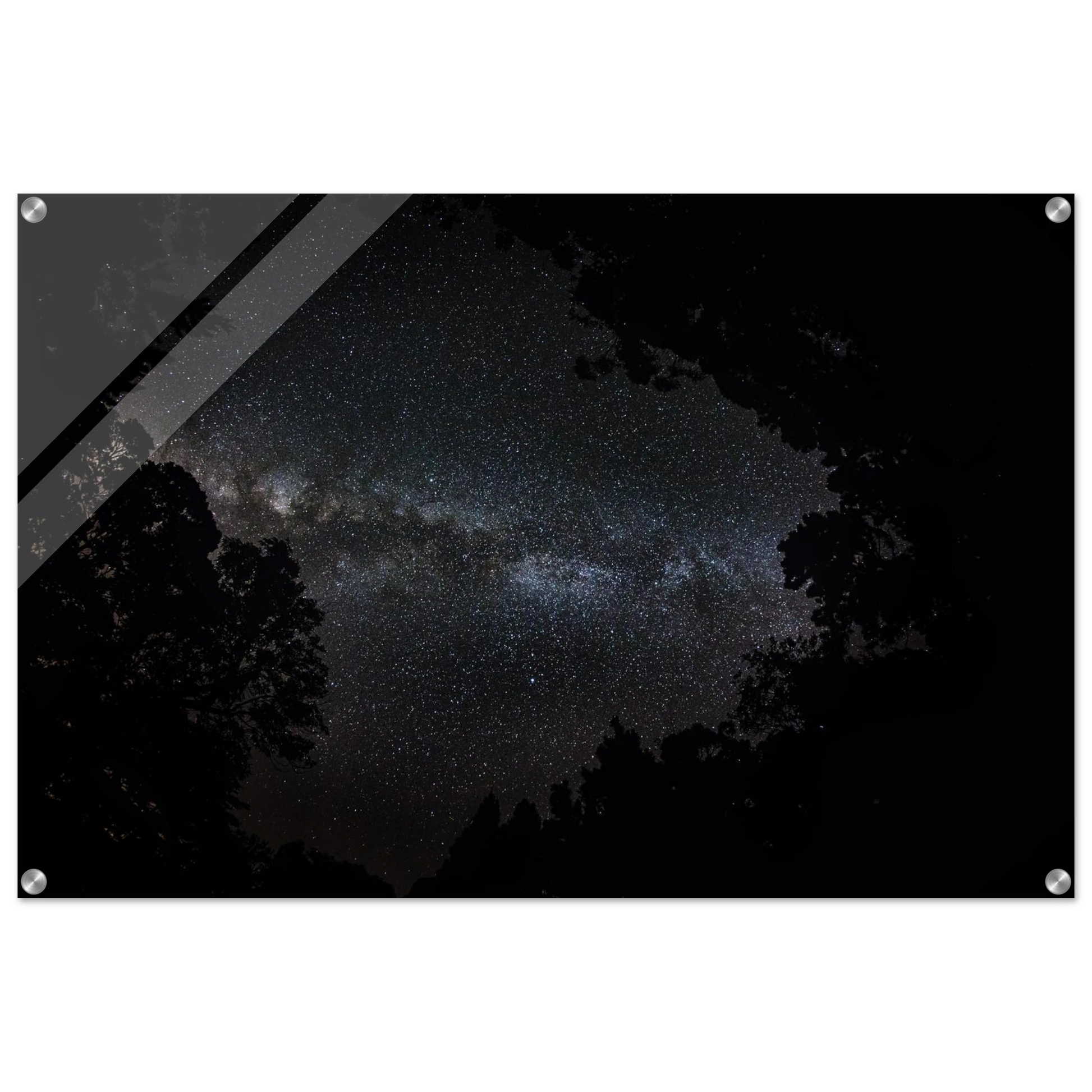 Heart of the Milky Way print — Acrylic Print detail, high-gloss face mount, Milky Way Maricao Puerto Rico.