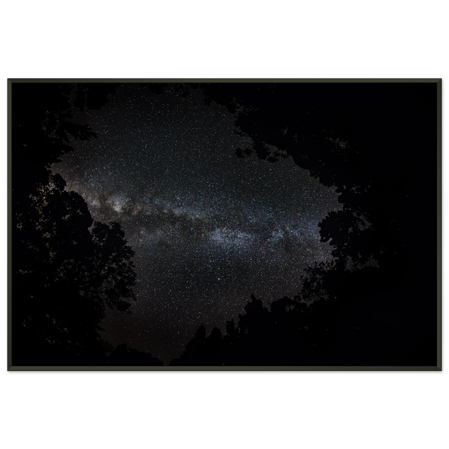 Heart of the Milky Way print — office wall mockup, Milky Way astrophotography near Maricao PR.
