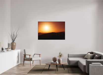 54 x 36″, Metal with Black Ultra Slim Frame Sunset at El Campo