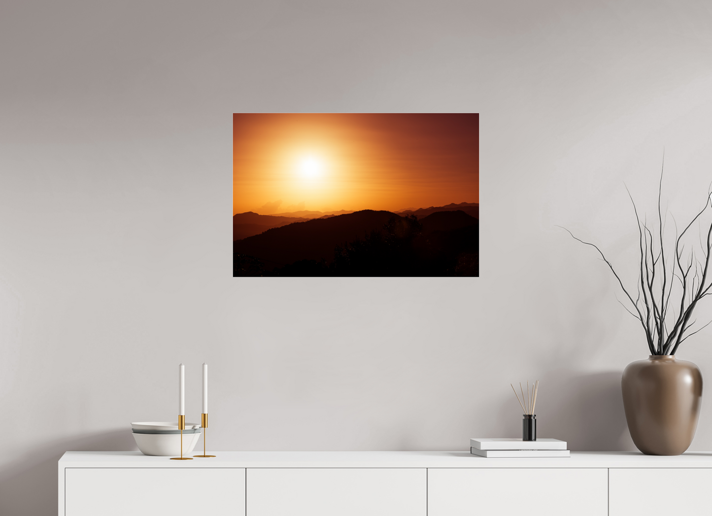 30 x 20″, Photo Print Under Acrylic Glass Sunset at El Campo