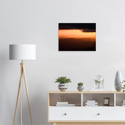 Where Maricao Meets the Sky — office wall mockup, Cordillera Central drone landscape Puerto Rico.