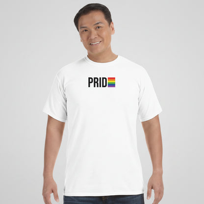 PRIDE Boricua White Unisex T-Shirt – Rainbow Pride Flag Puerto Rico LGBTQ Camiseta