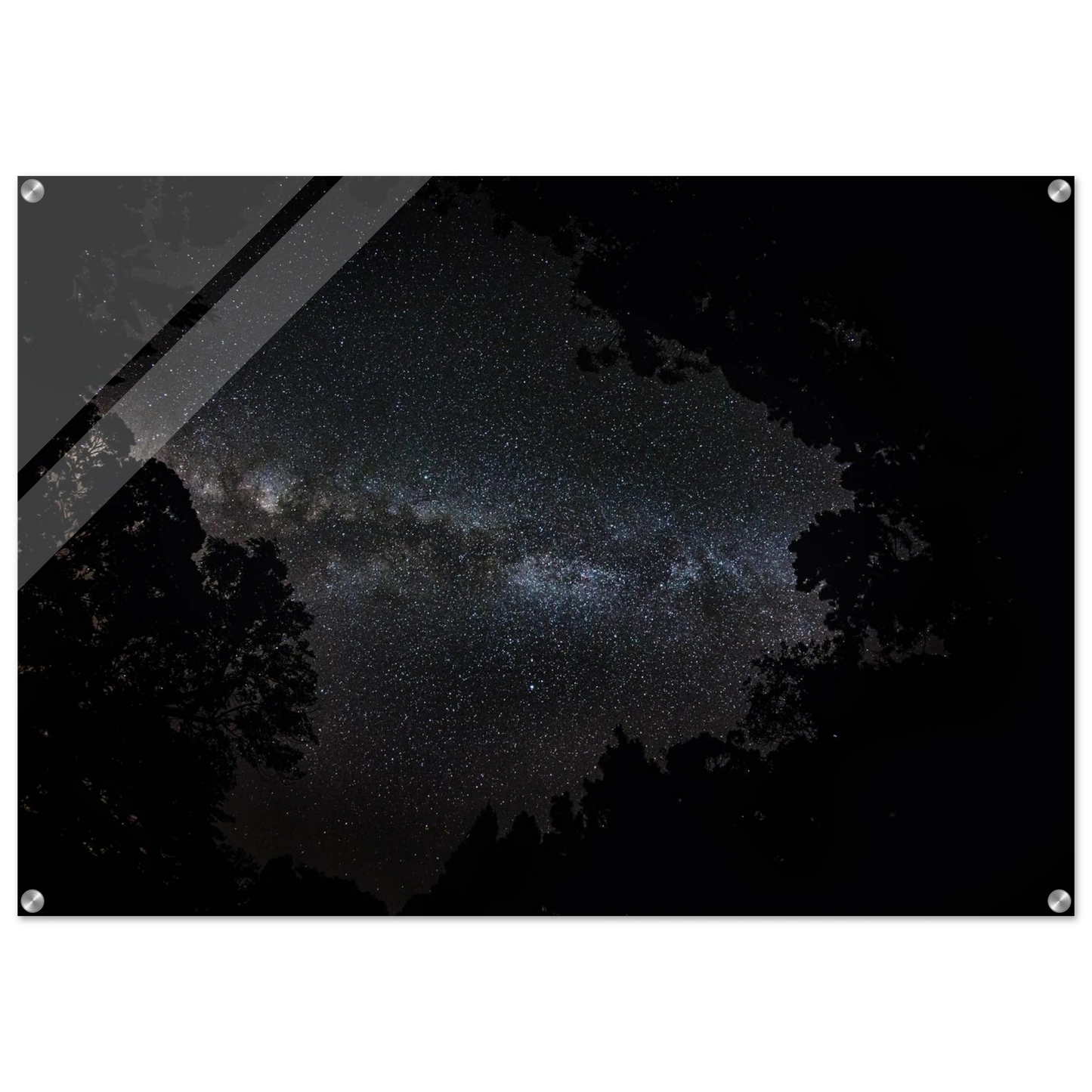 Heart of the Milky Way Maricao print — closeup detail of galactic core over Puerto Rico mountains.