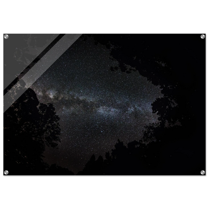 Heart of the Milky Way Maricao print — closeup detail of galactic core over Puerto Rico mountains.