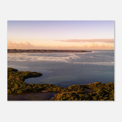 Aerial dawn view of mangroves and glass-still water at Cabo Rojo, Puerto Rico — fine art aerial drone photography by Abimael Medina.