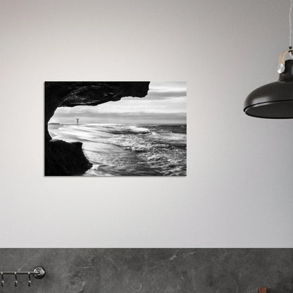 Libre fine art print — Framed Poster mockup, ready to hang, monochrome Aguadilla Puerto Rico.