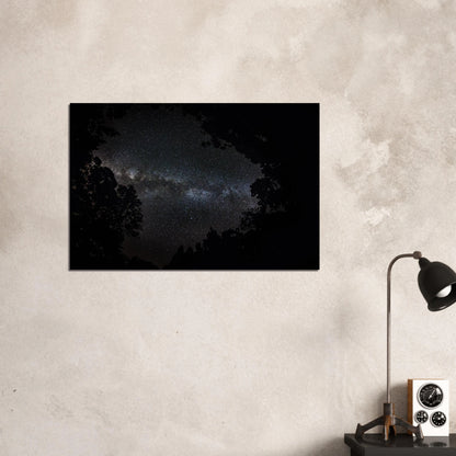 Heart of the Milky Way Maricao print — entryway wall mockup, fine art night sky Puerto Rico.