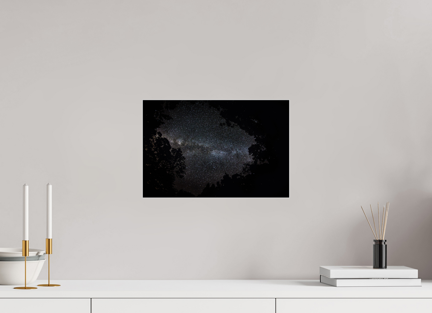 15 x 10″, Acrylic with Thin Silver Aluminum Frame Heart of the Milky Way