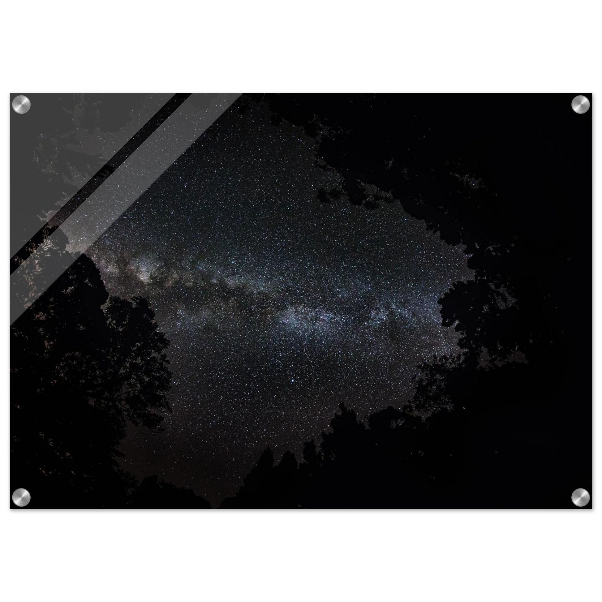Heart of the Milky Way — gallery wall cluster mockup, astrophotography fine art print Puerto Rico.
