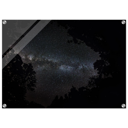Heart of the Milky Way — gallery wall cluster mockup, astrophotography fine art print Puerto Rico.