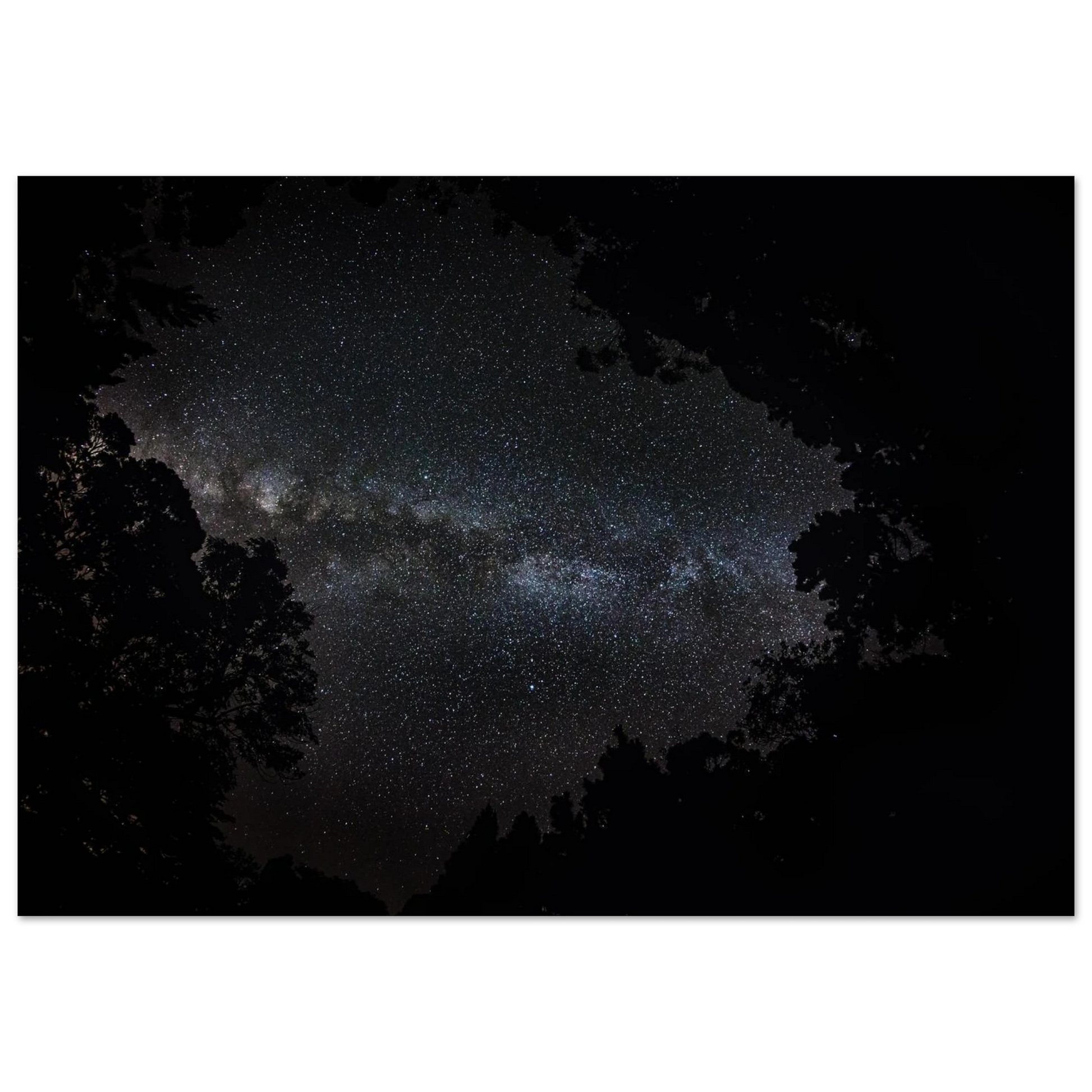 Heart of the Milky Way print — minimalist bedroom mockup, Milky Way galactic core Maricao PR.