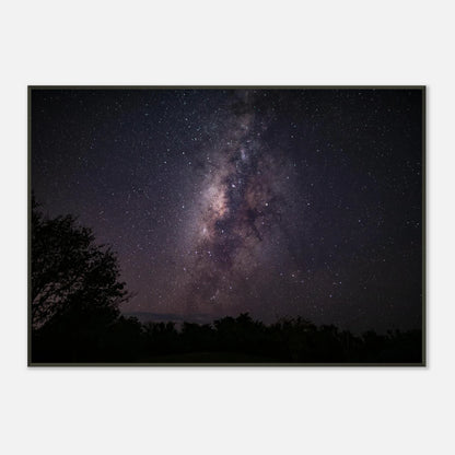Esencia Milky Way fine art print — Acrylic Print mockup, gallery depth, Cabo Rojo astrophotography Puerto Rico.