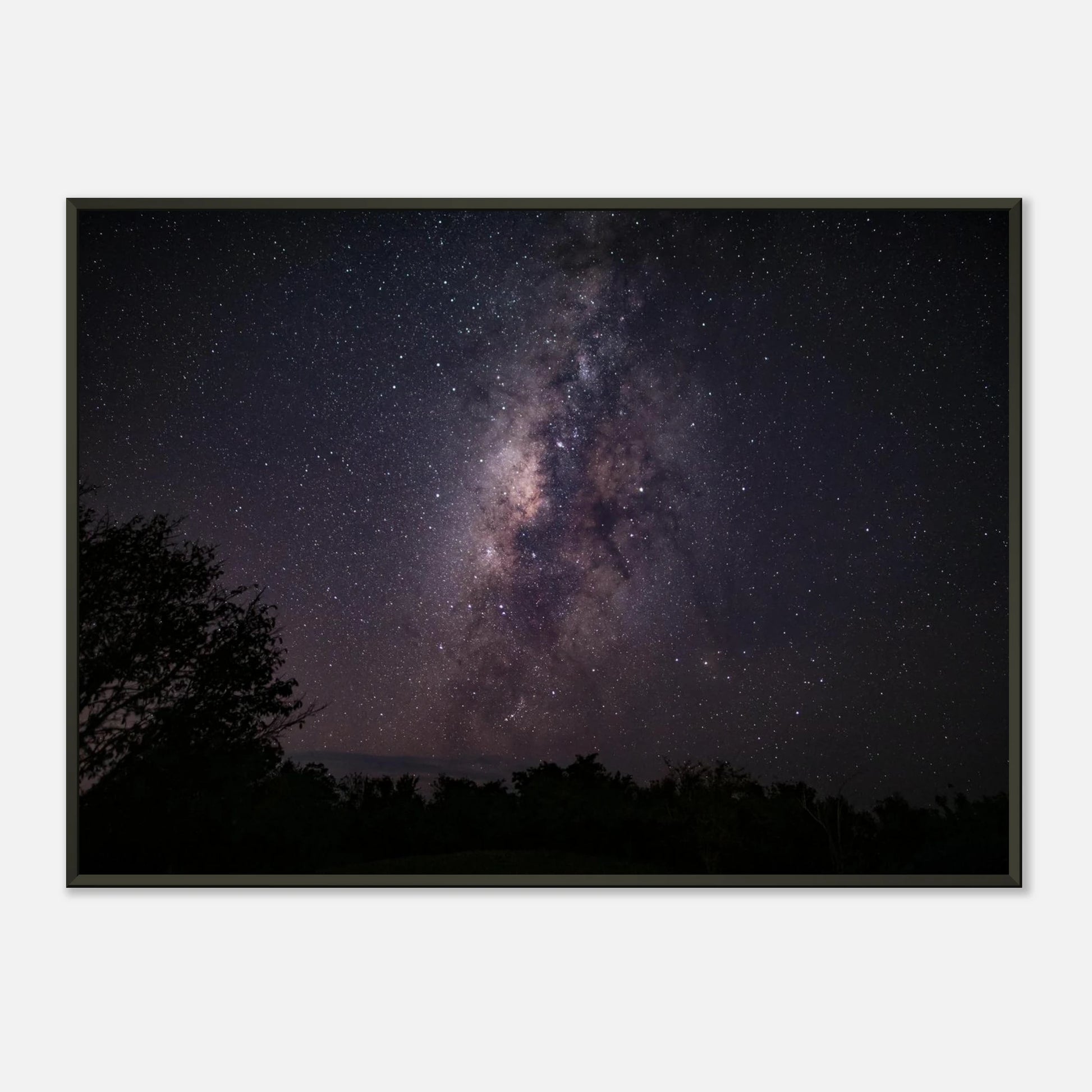Esencia Milky Way Cabo Rojo print — closeup detail of galactic core over Puerto Rico southwest coast.