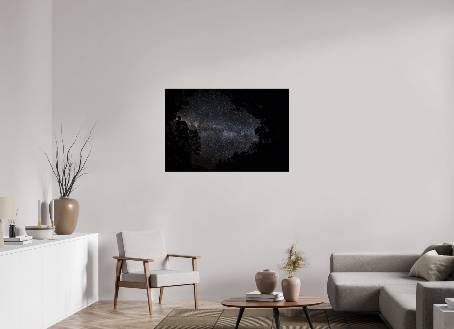 45 x 30″, Acrylic with Thin Silver Aluminum Frame Heart of the Milky Way
